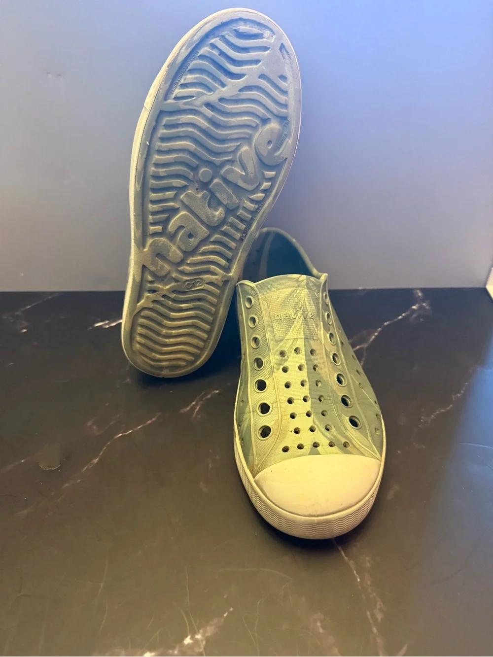 Native Kids Slip-On Water-Ready Shoes in Light Green